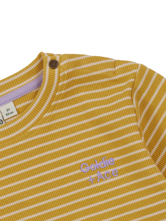 Essential Stripe Rib Top Yellow