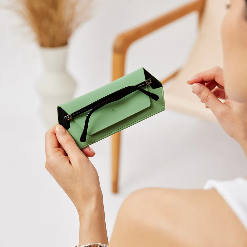 Fox & Leo Slimline Glasses Case - Sage