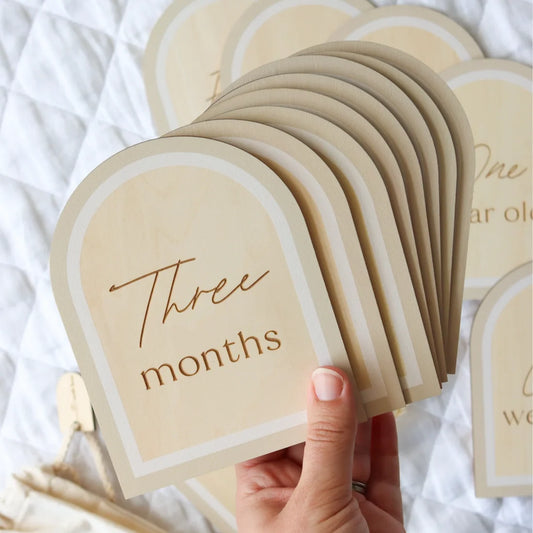 Wooden Milestone Cards & Birth Plaque