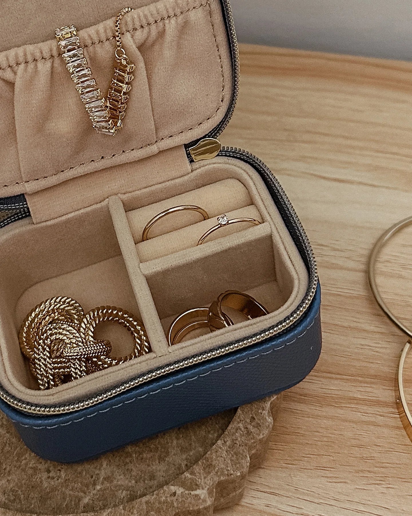 Louenhide Suzie Jewellery Box - Steel Blue