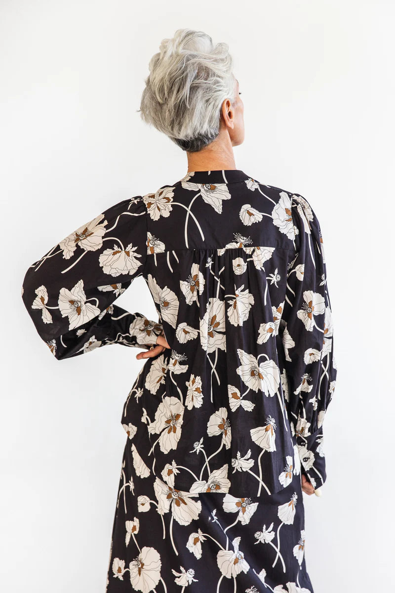 Eva's Sunday Posie Blouse - Fragile Bloom Liberty