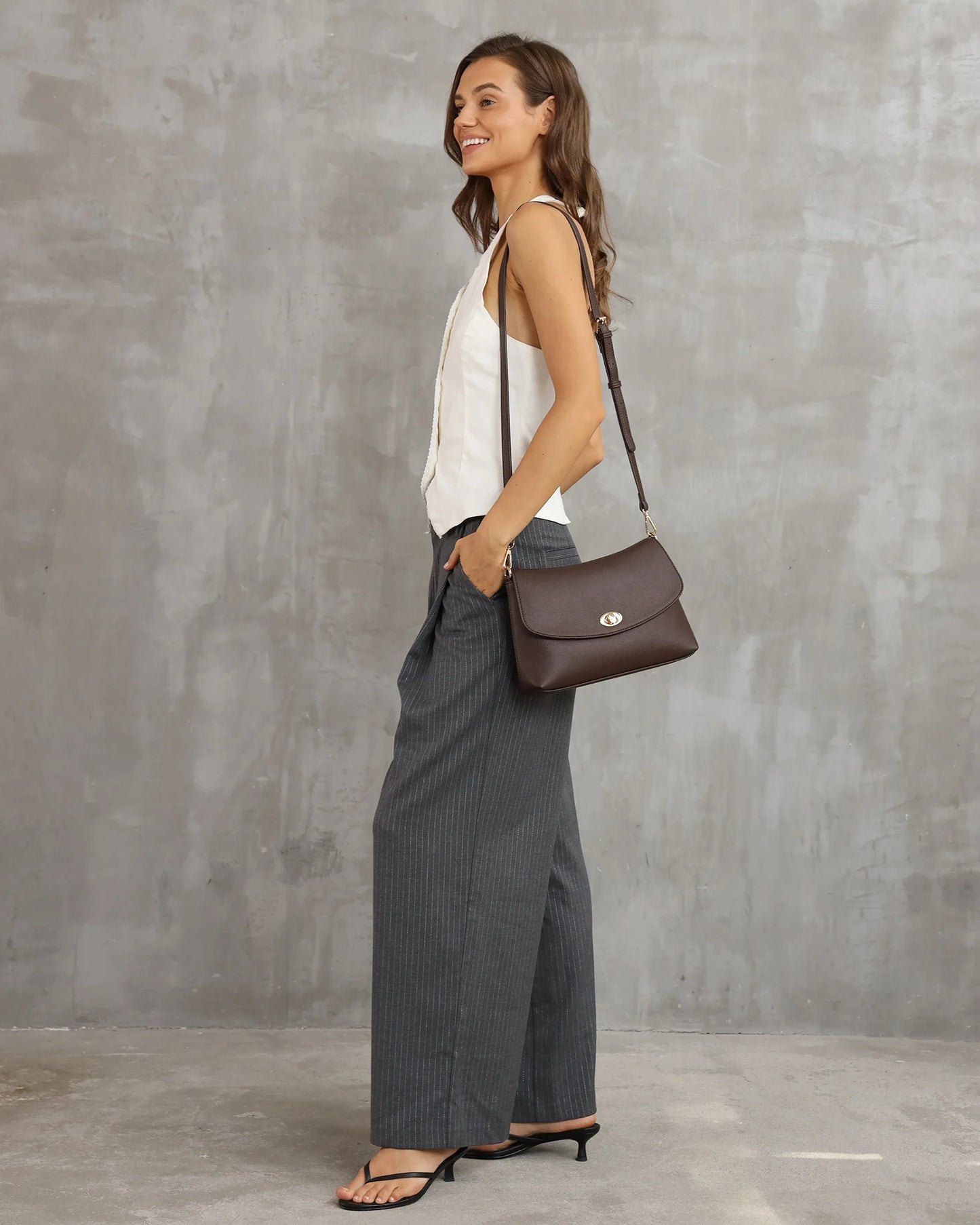Louenhide Nisha Shoulder Bag - Chocolate