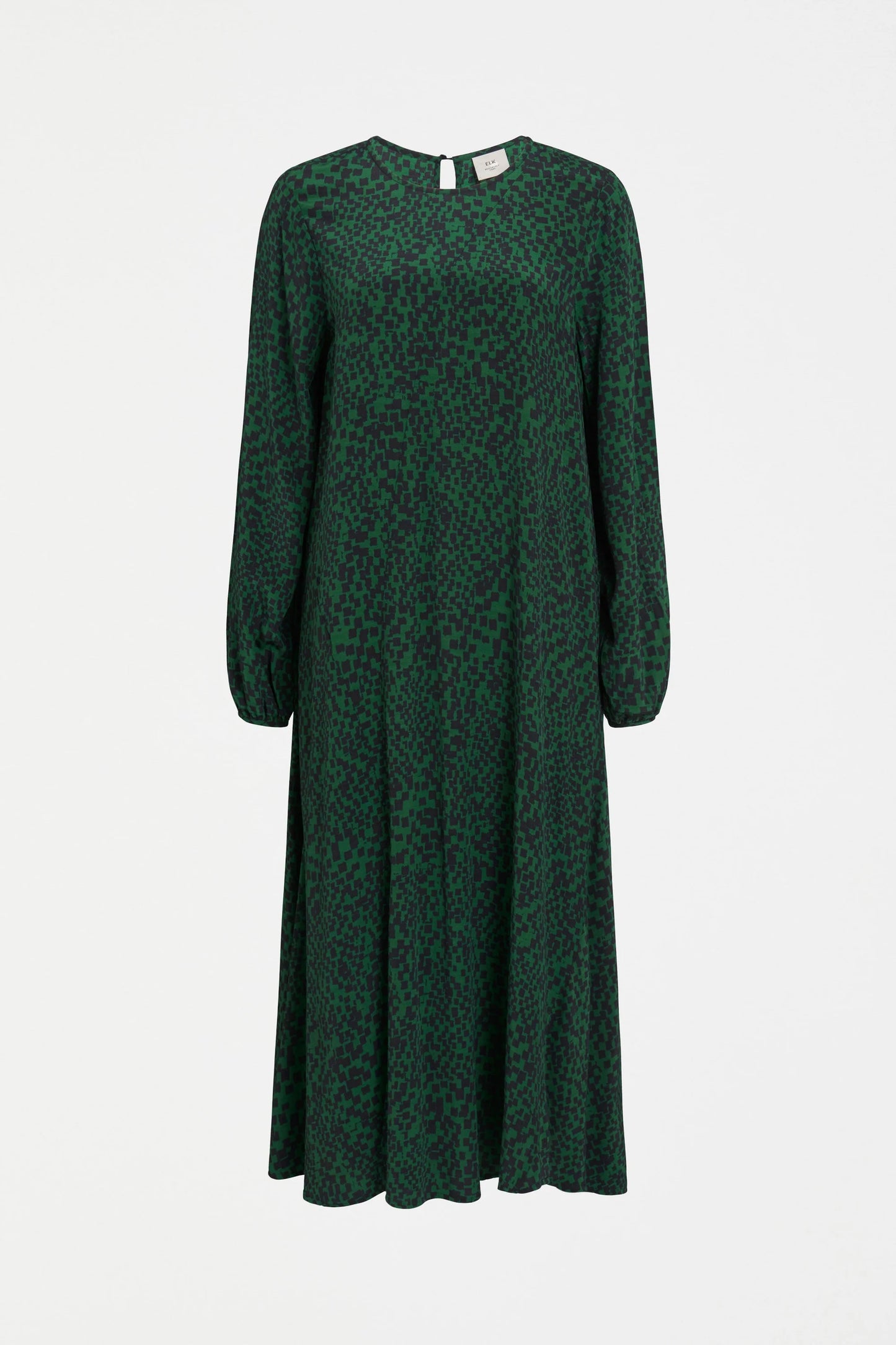 Elk Dega Dress | Green Sinda Print