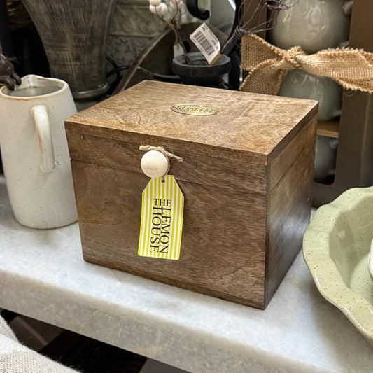 Wooden Recipe Box