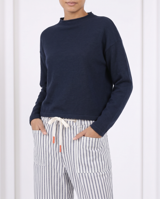 Carter Barrel Jean - Blue Stripe