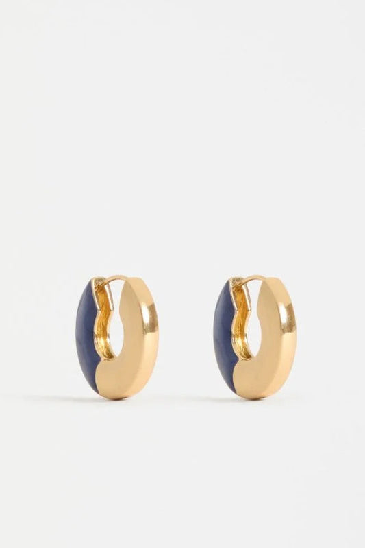 ELK Itva Hoop Earring - Bright Navy