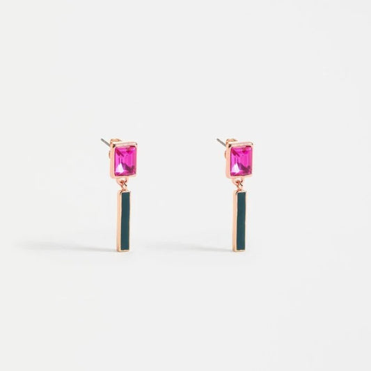 ELK Ival Short Drop Earring - Fuschia