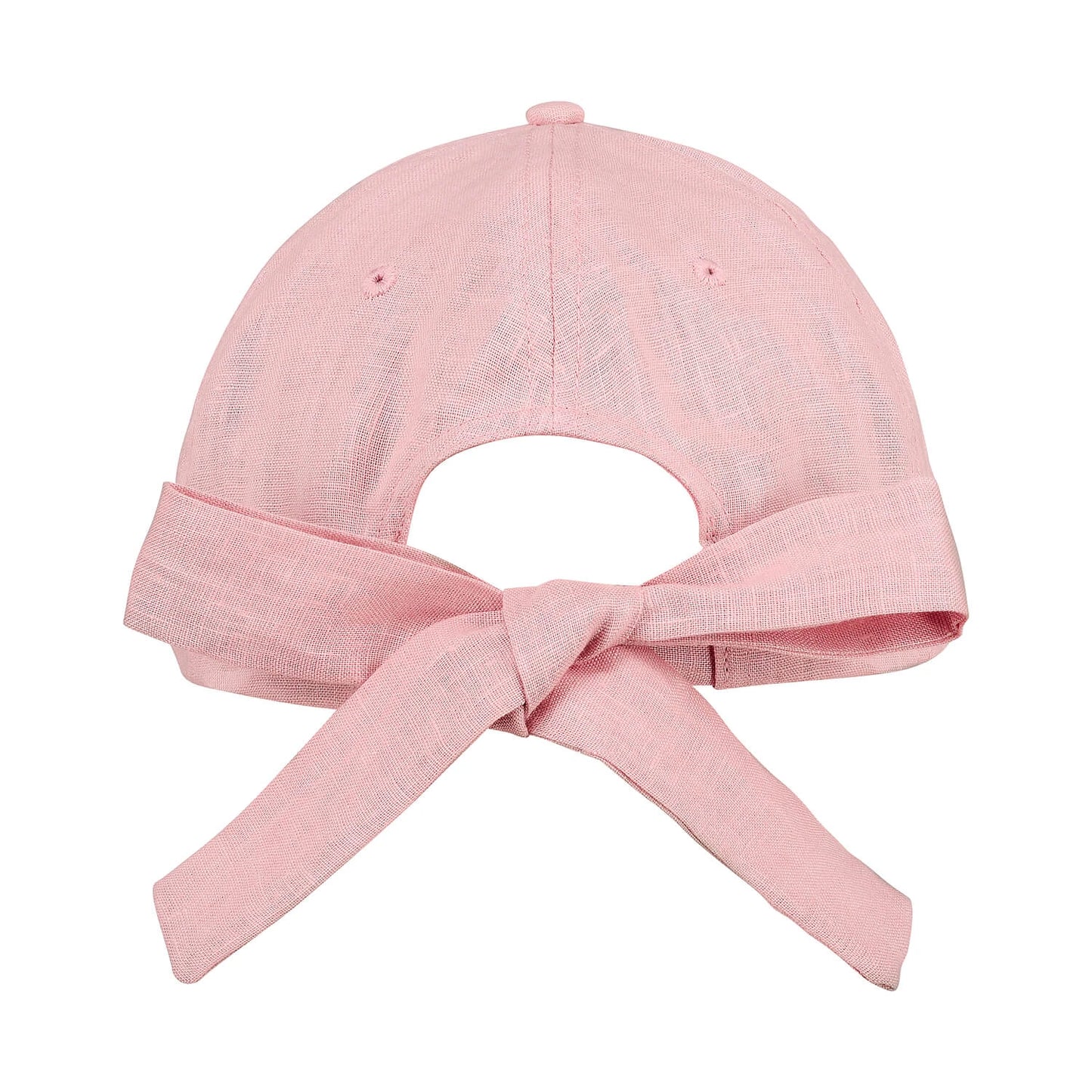 Silk lined Linen Bow Tie Cap - Rosa