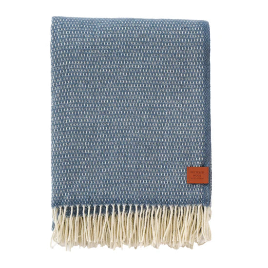 Hugo Merino Wool Blanket - Dusty Blue