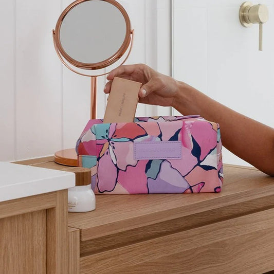 Box Travel Makeup Bag - Willow