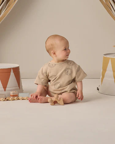 Relaxed Short Sleeve Bubble Romper Lion