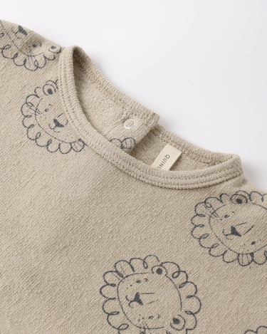 Relaxed Short Sleeve Bubble Romper Lion