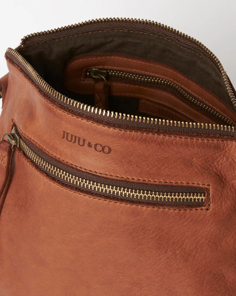 Juju & Co. Large Essential Pouch- Cognac