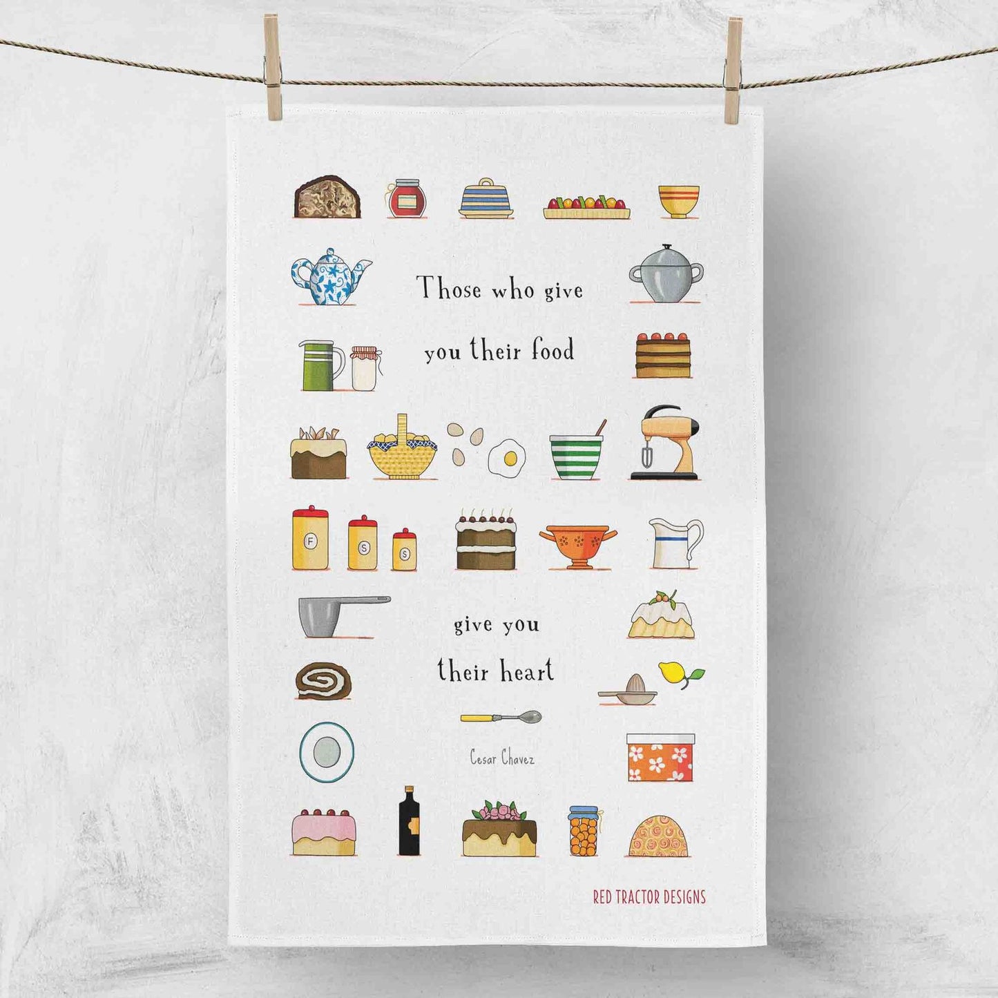 Food From The Heart Tea Towel