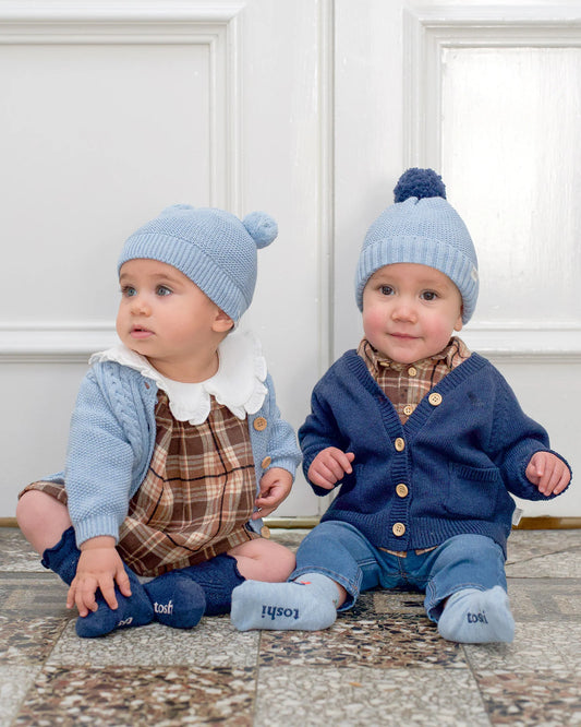 Organic Cardigan Yummy Bluebell