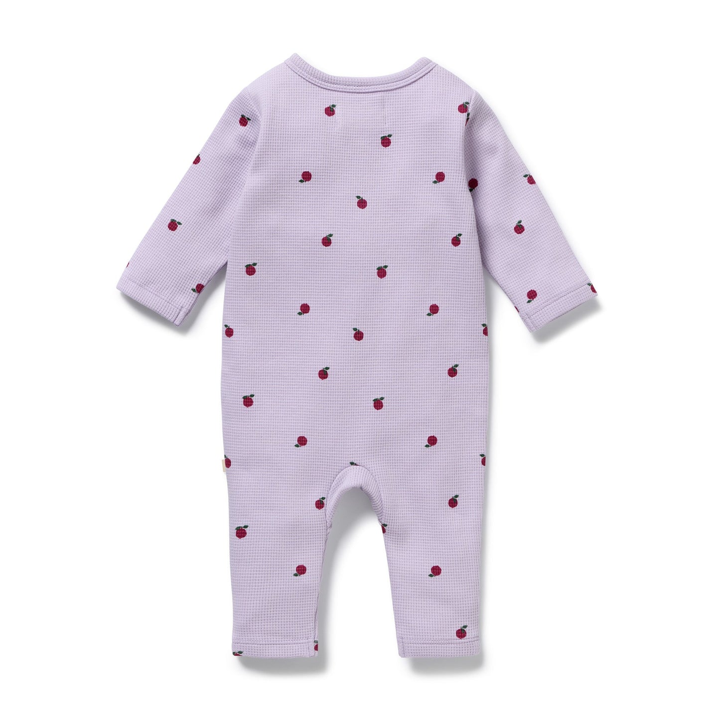 Berry Plums Organic Waffle Ruffle Zipsuit