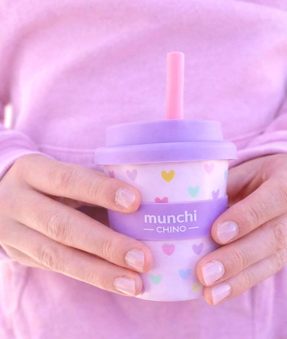 Hearts Babychino Cup - Straw Included