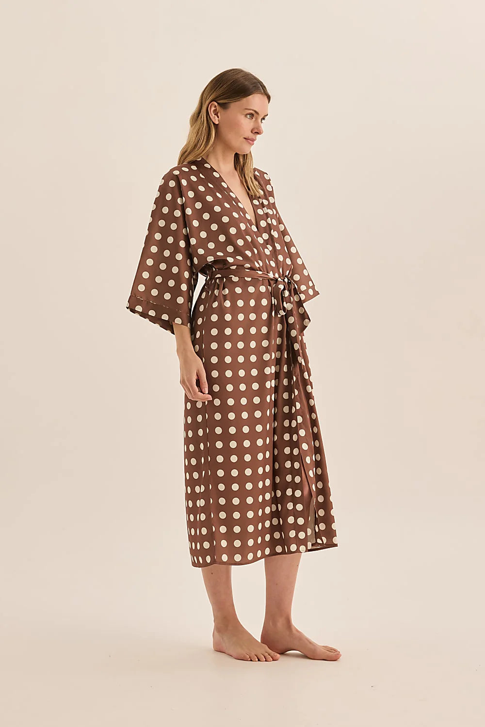 Gingerlilly Lana Brown Spot Robe
