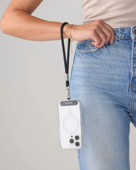 LOOP Phone Wrist Strap - Black & Silver