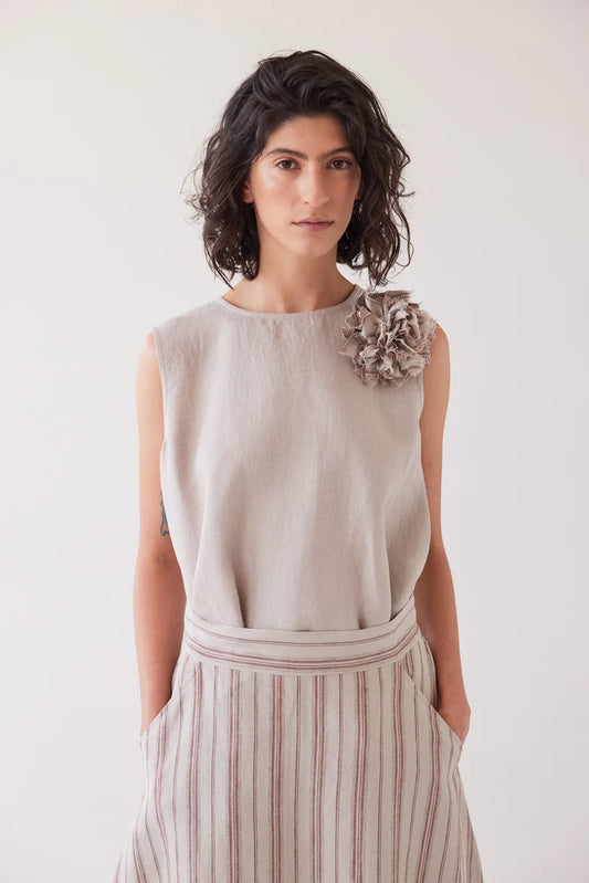 Eva's Sunday Mila Sleeveless Top - Stone