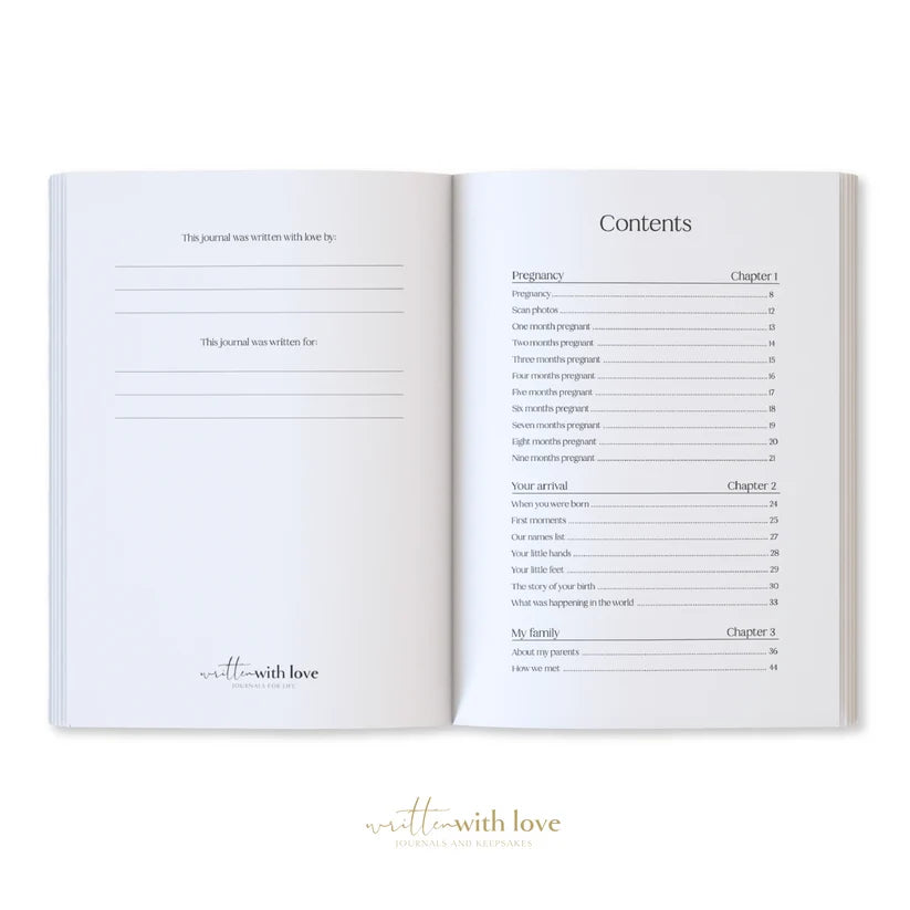 Baby Memory Book with Keepsake Box – Oatmeal Linen