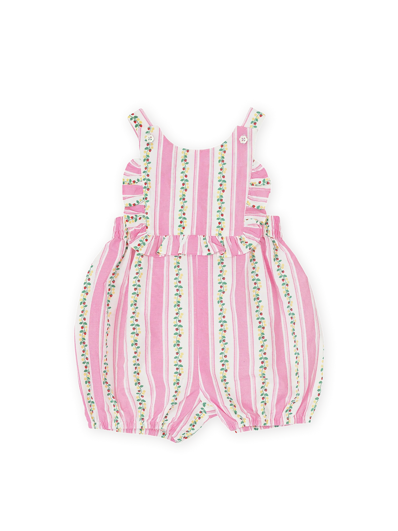 Antique Stripe Strawberry Bubble Romper