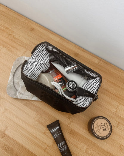 Louenhide Albie Toiletry Bag - Saddle Black