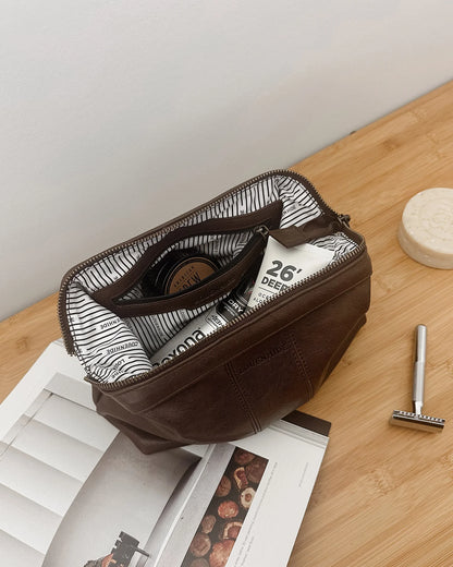 Louenhide Albie Toiletry Bag - Saddle Chocolate