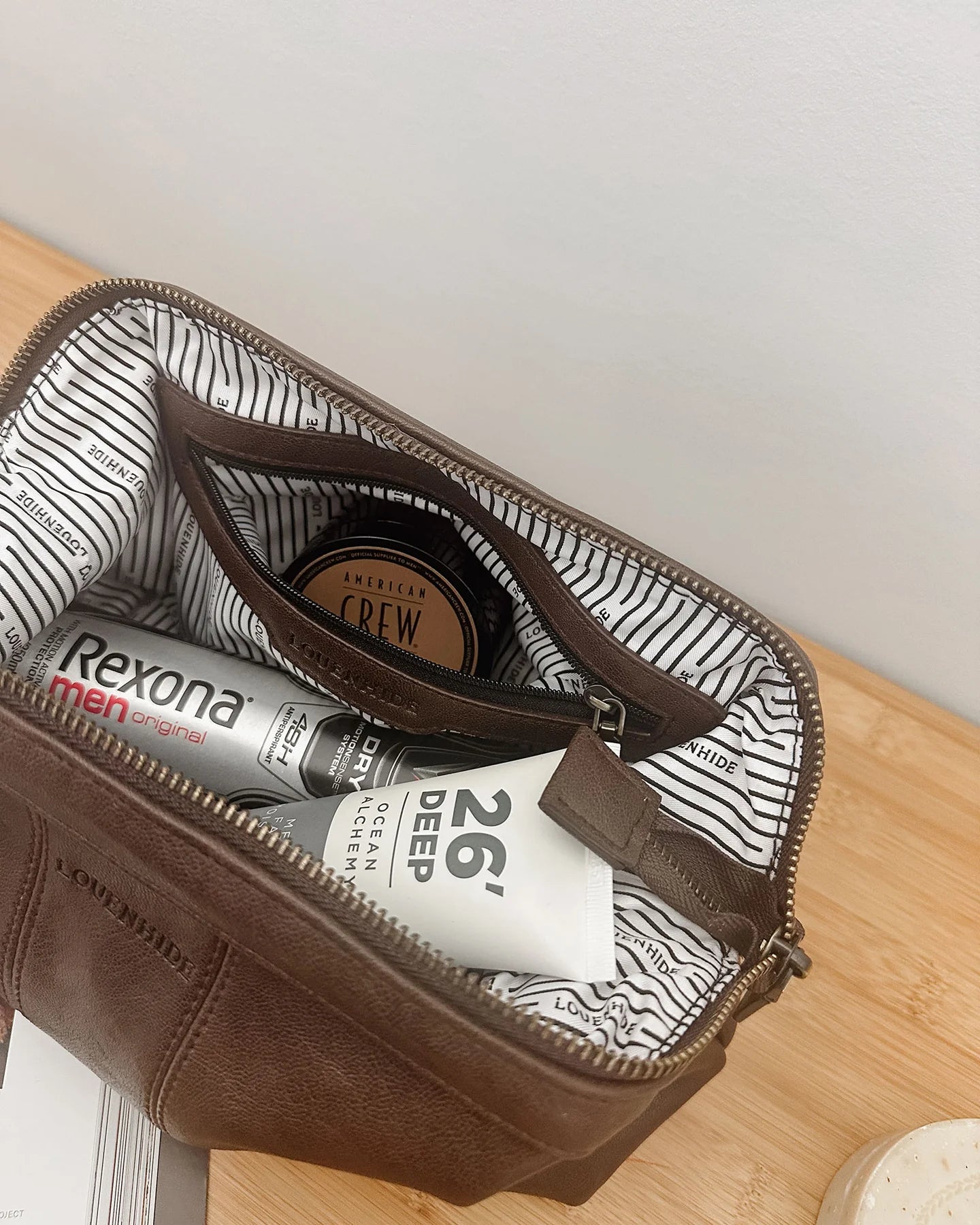Louenhide Albie Toiletry Bag - Saddle Chocolate
