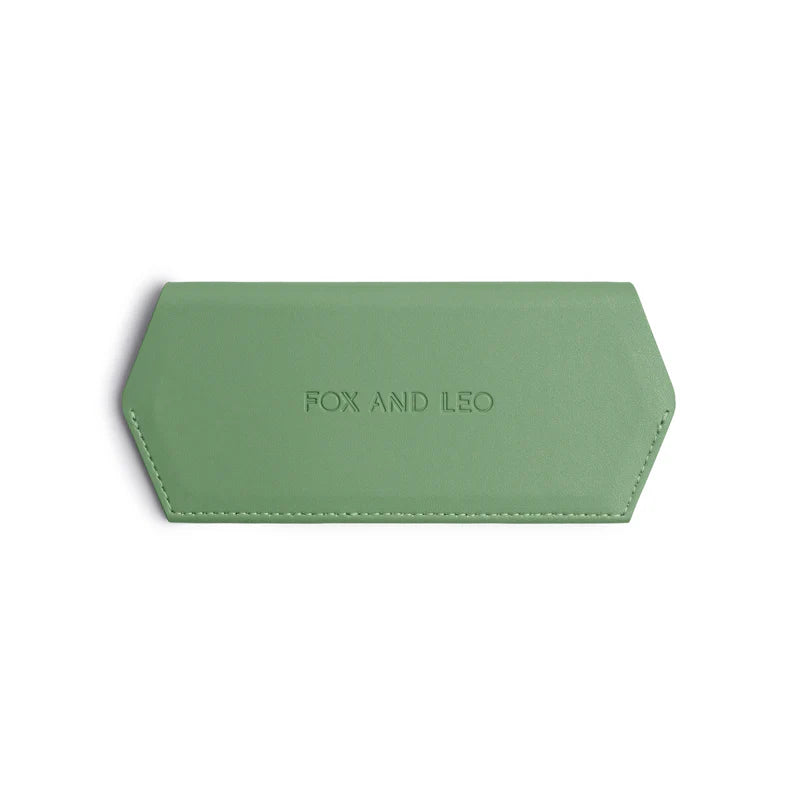 Fox & Leo Slimline Glasses Case - Sage