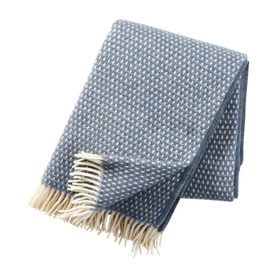 Knut Smokey Blue Wool Blanket