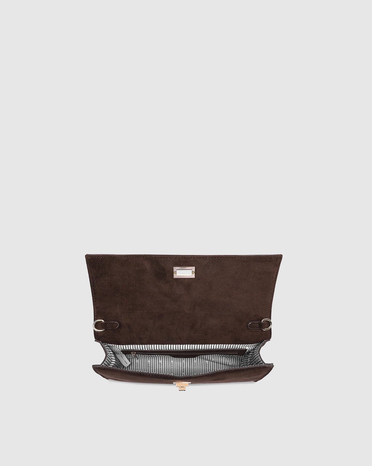 Louenhide Delaney Suedette Clutch - Chocolate