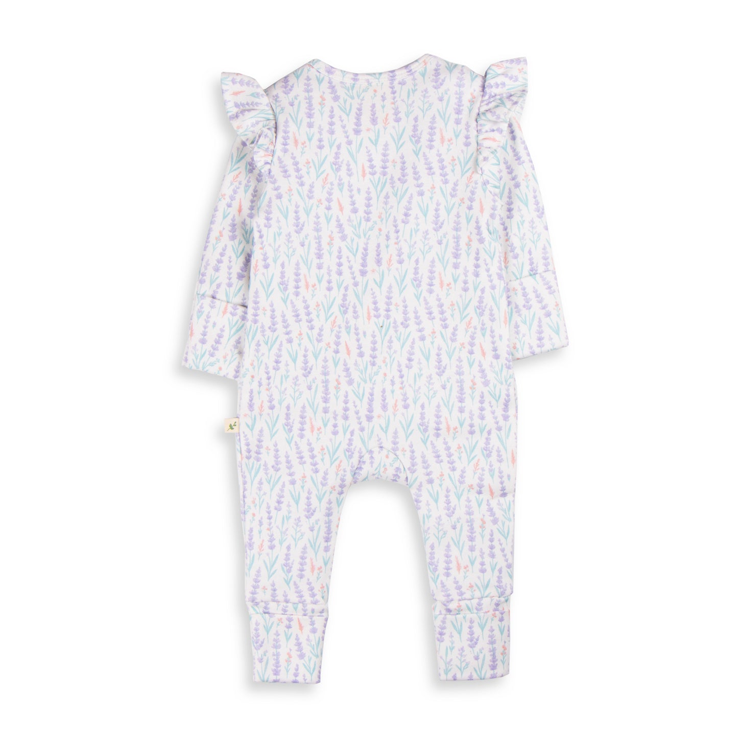 Lavender Stripe Long Sleeve Zipsuit