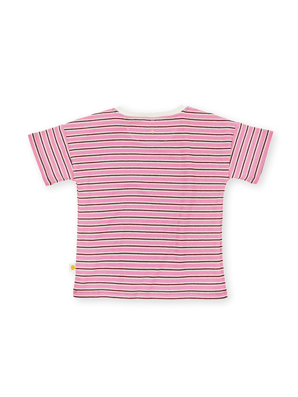 Goldie + Ace Waffle Stripe T-Shirt Pink