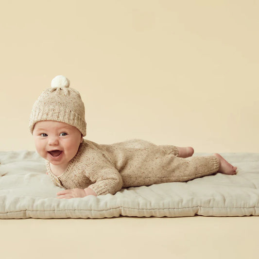 Wilson and Frenchy Knitted Cable Growsuit | Almond