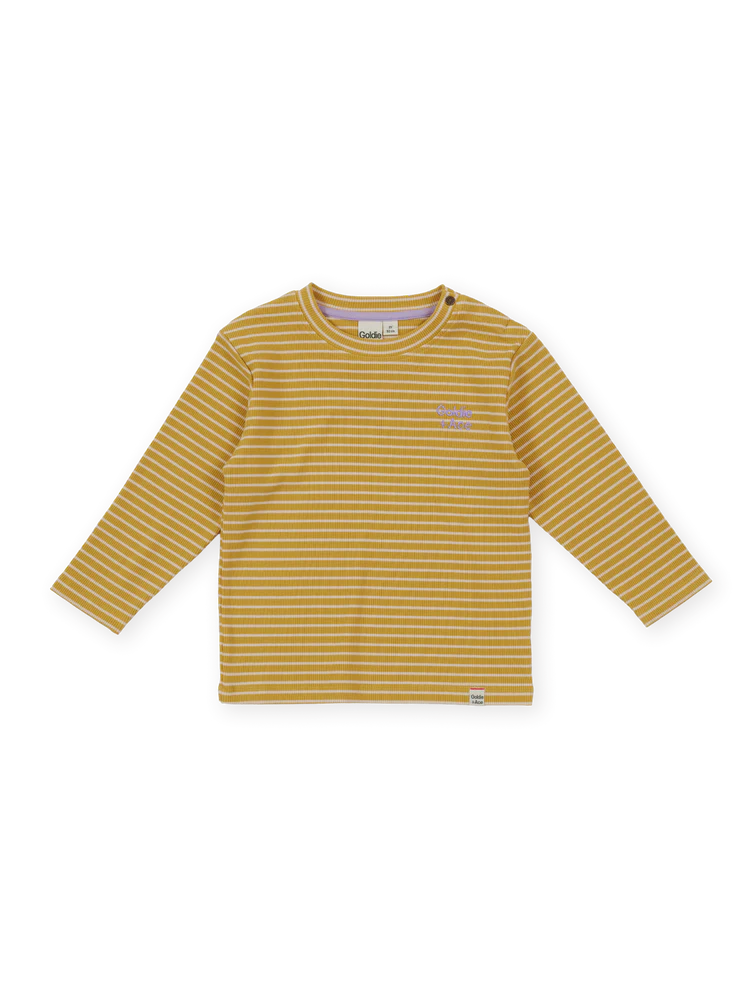 Essential Stripe Rib Top Yellow