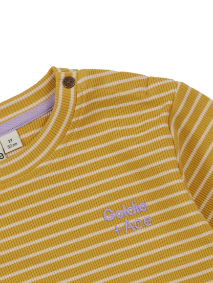 Essential Stripe Rib Top Yellow