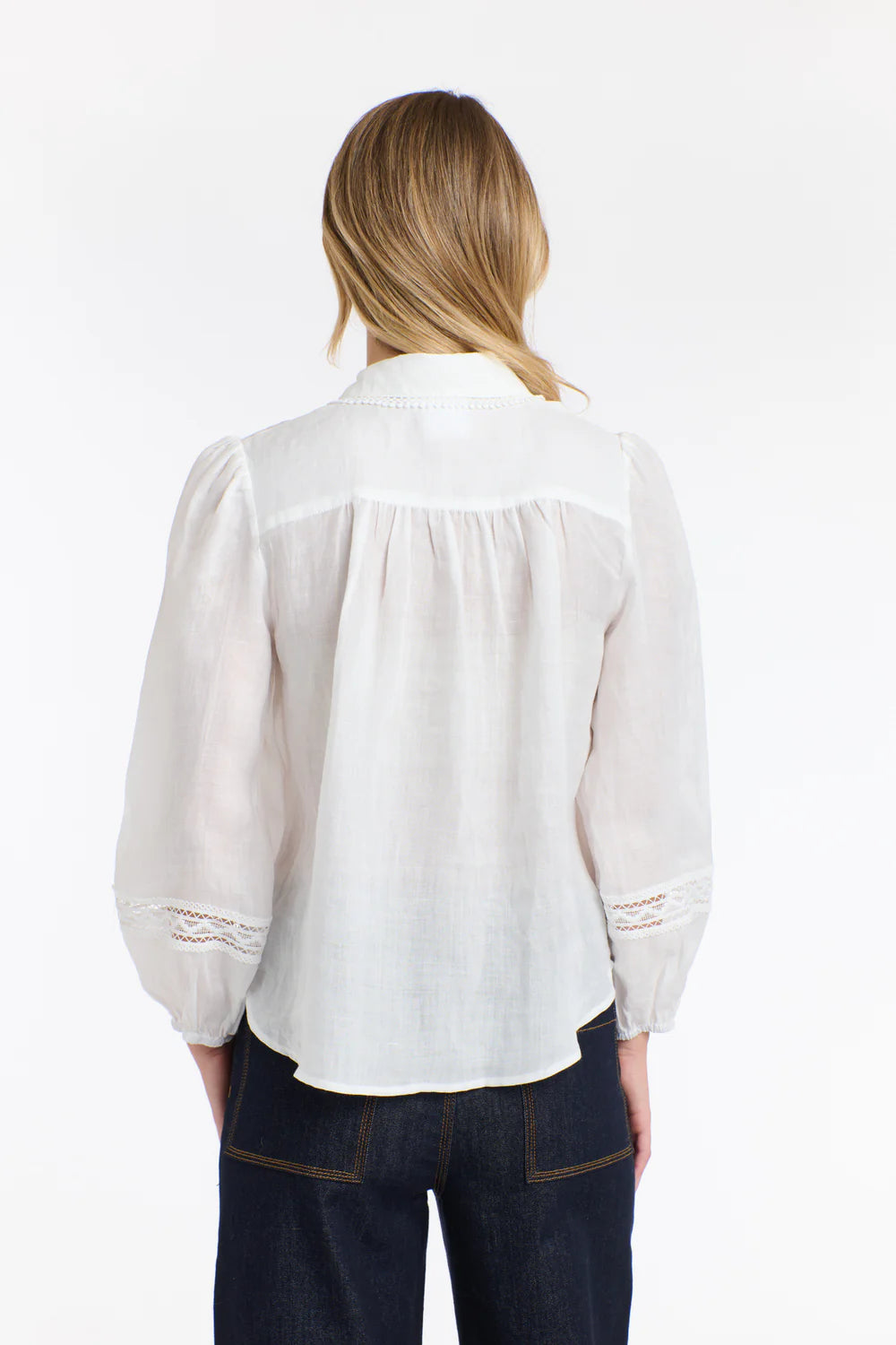 Elodie Lace Shirt - White