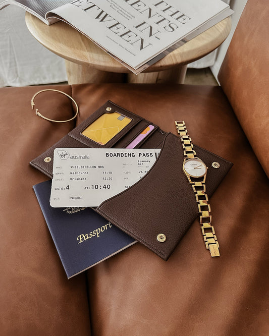 Louenhide Venice Passport Holder - Chocolate