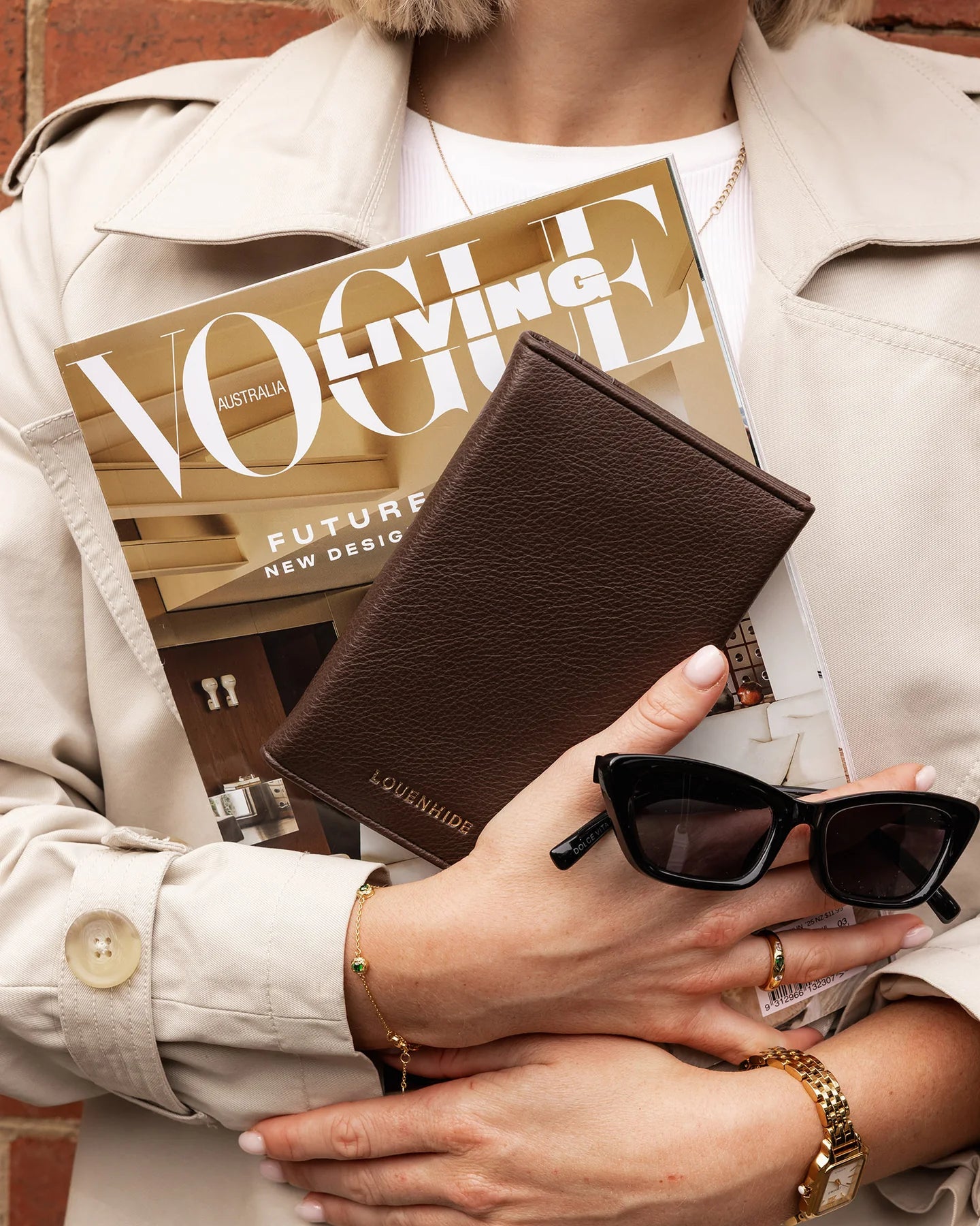 Louenhide Venice Passport Holder - Chocolate
