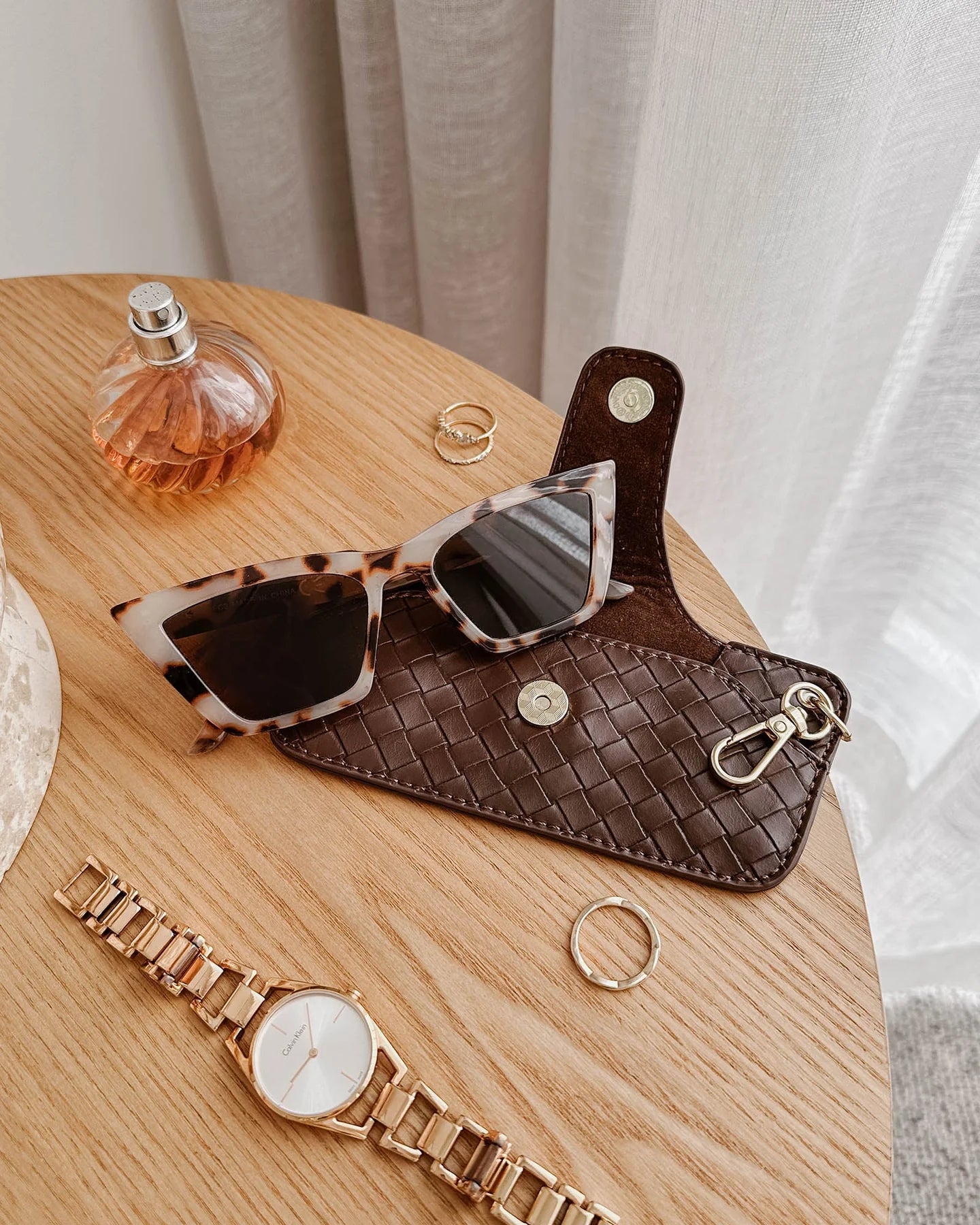 Louenhide Skittle Sunglass Case - Woven Chocolate