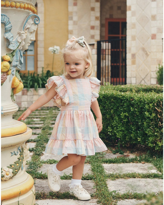 Huxbaby Rainbow Ruffle Pinafore