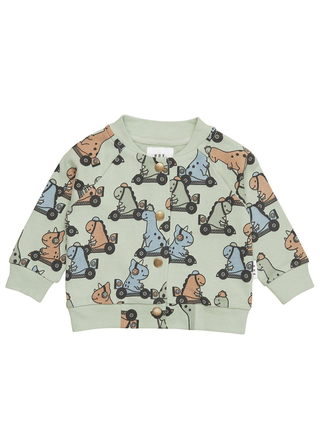 Huxbaby Dino Racer Terry Bomber Jacket | Thyme