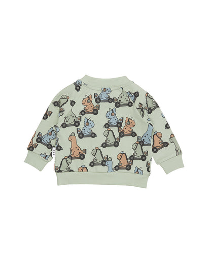 Huxbaby Dino Racer Terry Bomber Jacket | Thyme