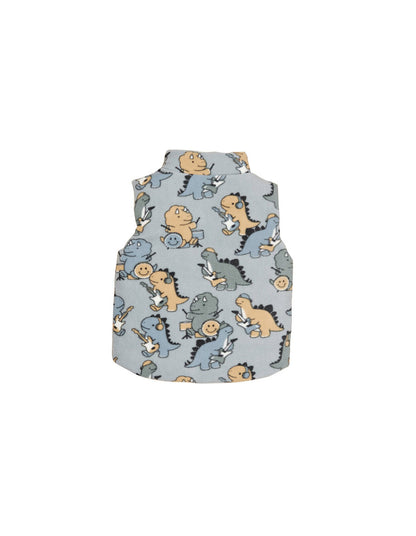 Huxbaby Dino Band Reversible Fleece Vest