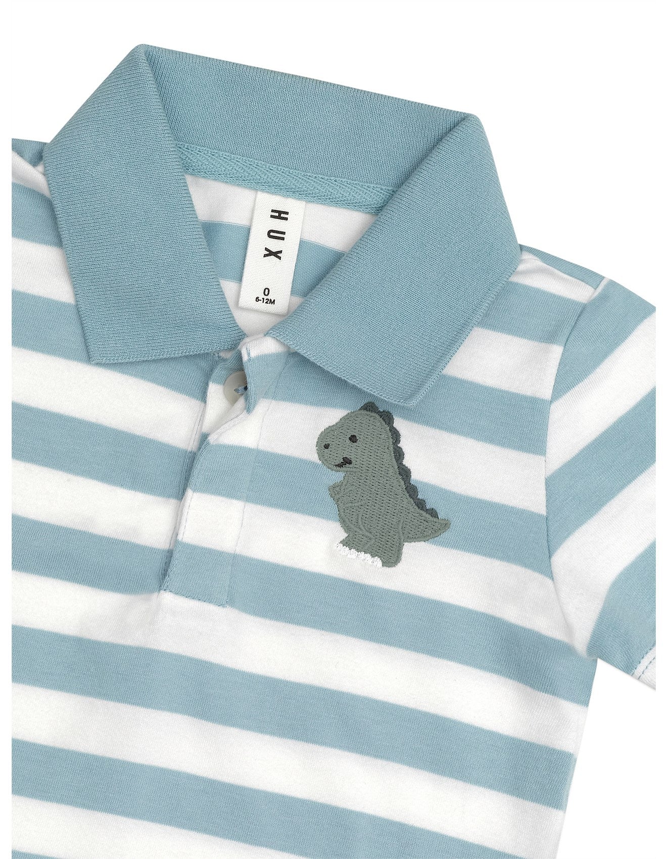 Huxbaby T-Rex Stripe Polo Shirt