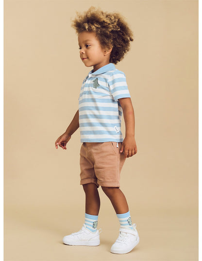 Huxbaby T-Rex Stripe Polo Shirt