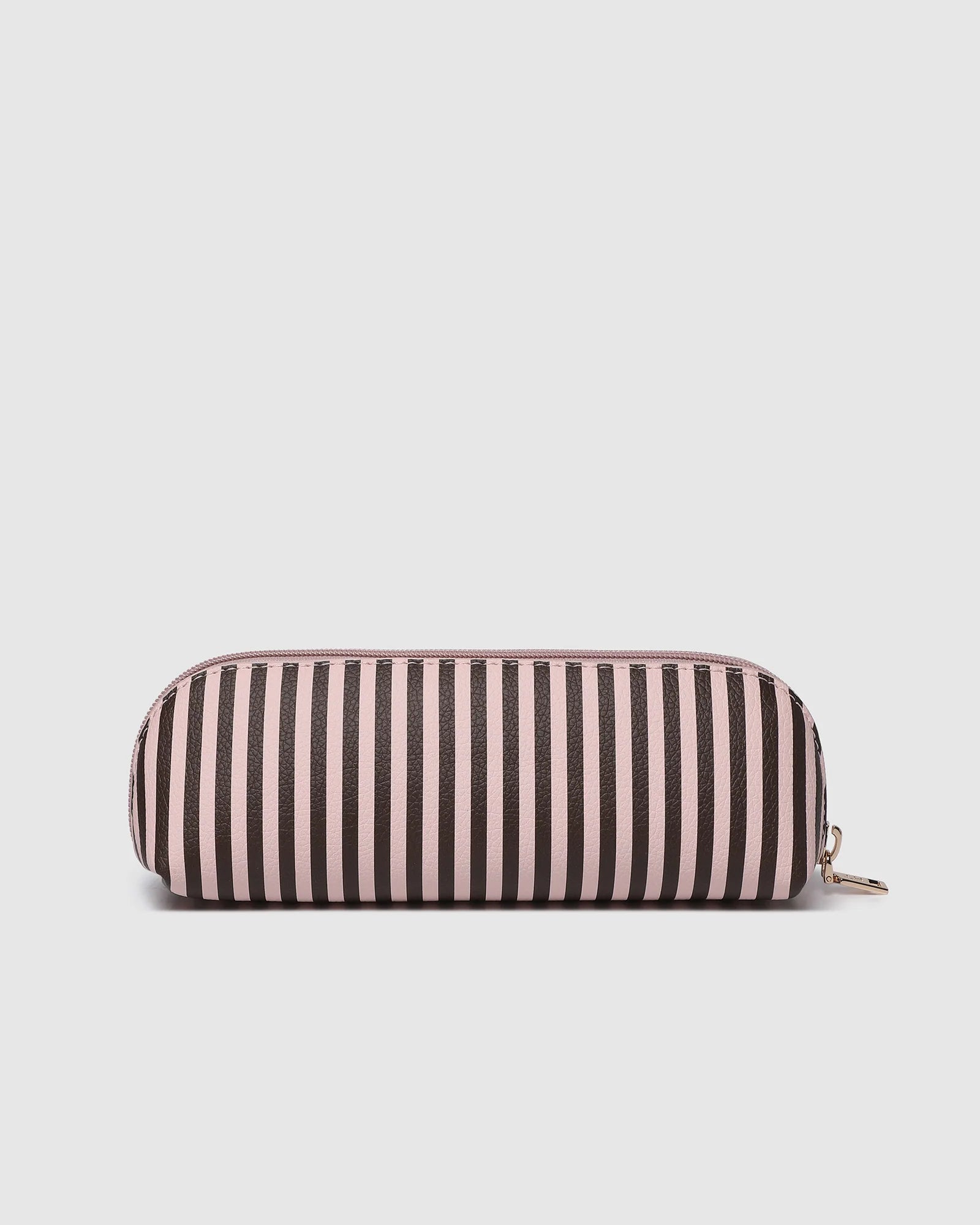Louenhide Jayne Stripe Makeup Bag - Pink/Chocolate