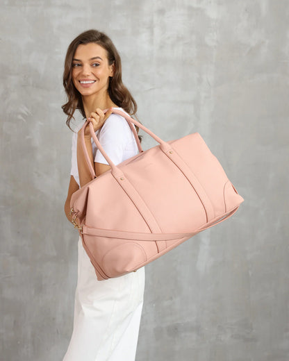 Louenhide Alexis Stripe Weekender Travel Bag - Blush Stripe