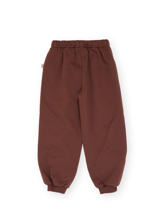 Comfy Chestnut Embroidered Sweatpants